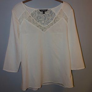 Express White Lace Blouse